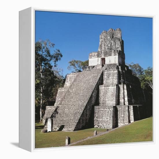 Guatemala, El Peten, Archaeological Site, Tikal National Park, Temple of the Masks or Moon-null-Framed Premier Image Canvas