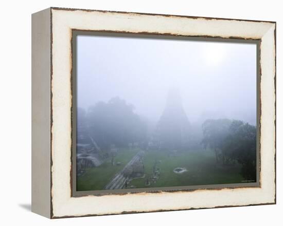 Guatemala, El Peten, Tikal, Gran Plaza, Temple of the Great Jaguar-Jane Sweeney-Framed Premier Image Canvas