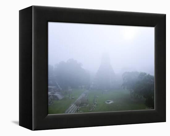 Guatemala, El Peten, Tikal, Gran Plaza, Temple of the Great Jaguar-Jane Sweeney-Framed Premier Image Canvas