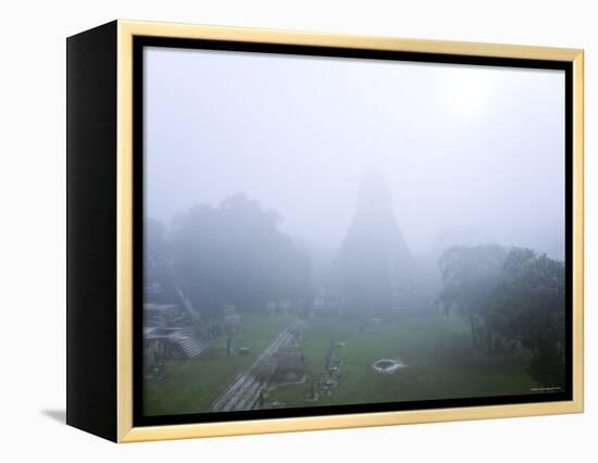 Guatemala, El Peten, Tikal, Gran Plaza, Temple of the Great Jaguar-Jane Sweeney-Framed Premier Image Canvas