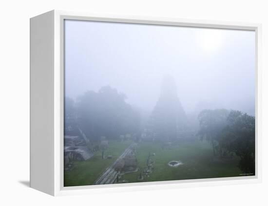 Guatemala, El Peten, Tikal, Gran Plaza, Temple of the Great Jaguar-Jane Sweeney-Framed Premier Image Canvas