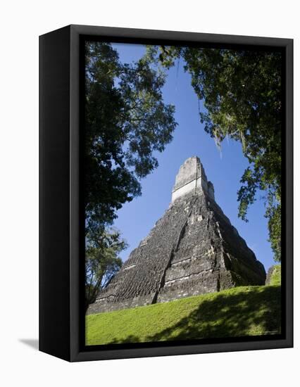 Guatemala, El Peten, Tikal, Gran Plaza, Temple of the Great Jaguar-Jane Sweeney-Framed Premier Image Canvas