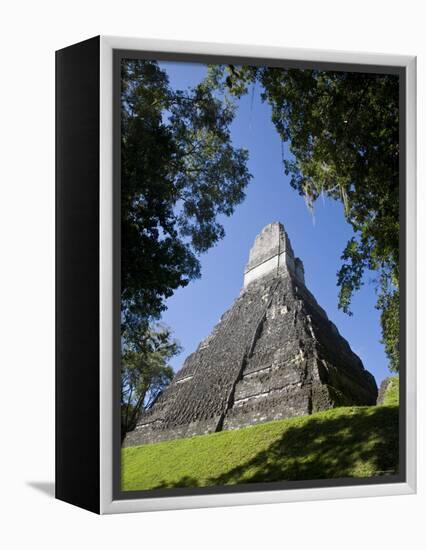 Guatemala, El Peten, Tikal, Gran Plaza, Temple of the Great Jaguar-Jane Sweeney-Framed Premier Image Canvas