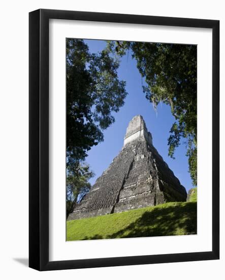 Guatemala, El Peten, Tikal, Gran Plaza, Temple of the Great Jaguar-Jane Sweeney-Framed Photographic Print
