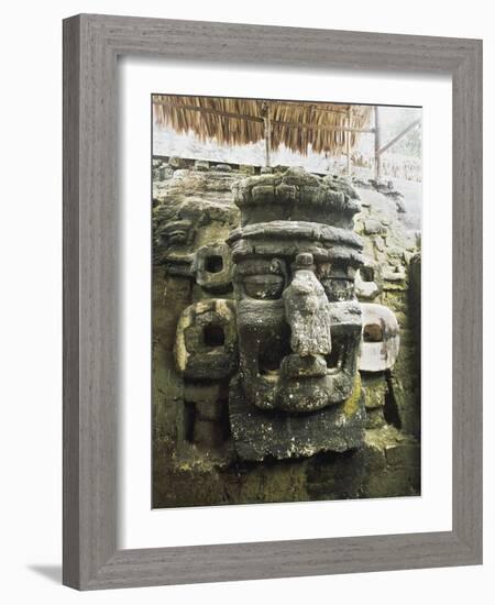 Guatemala, El Peten, Tikal National Park, Mask of Chac, God of Rain at Archaeological Site-null-Framed Giclee Print