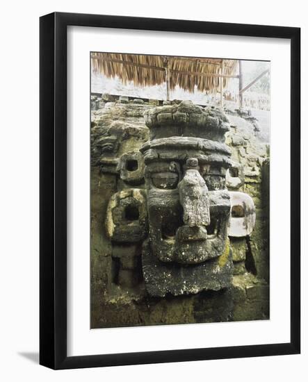Guatemala, El Peten, Tikal National Park, Mask of Chac, God of Rain at Archaeological Site-null-Framed Giclee Print