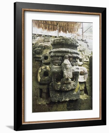 Guatemala, El Peten, Tikal National Park, Mask of Chac, God of Rain at Archaeological Site-null-Framed Giclee Print