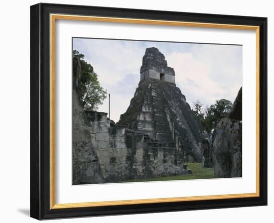 Guatemala, El Peten, Tikal National Park, Temple of the Great Jaguar at Archaeological Site-null-Framed Giclee Print