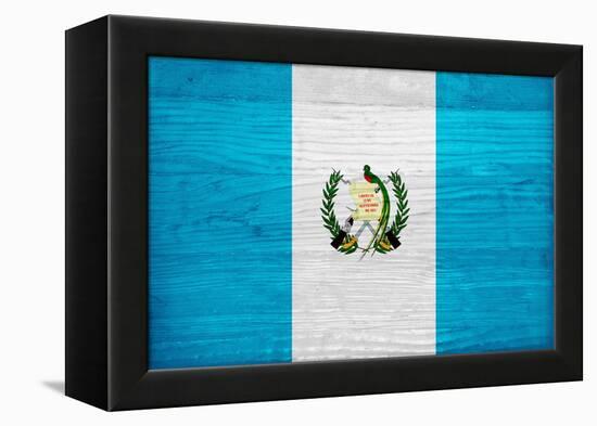 Guatemala Flag Design with Wood Patterning - Flags of the World Series-Philippe Hugonnard-Framed Stretched Canvas