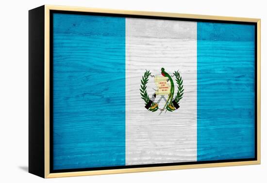 Guatemala Flag Design with Wood Patterning - Flags of the World Series-Philippe Hugonnard-Framed Stretched Canvas