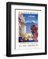 Guatemala Is Only One Day Away - Pan American World Airways (PAA)-Paul George Lawler-Framed Art Print