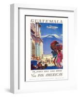 Guatemala Is Only One Day Away - Pan American World Airways (PAA)-Paul George Lawler-Framed Art Print