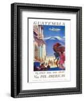 Guatemala Is Only One Day Away - Pan American World Airways (PAA)-Paul George Lawler-Framed Art Print