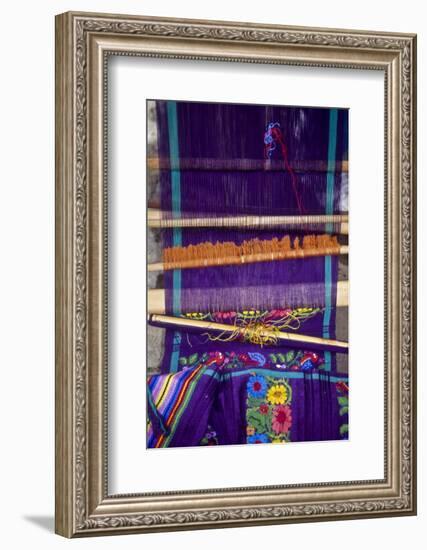 Guatemala: San Antonio, weaving on backstrap loom, July-Alison Jones-Framed Photographic Print