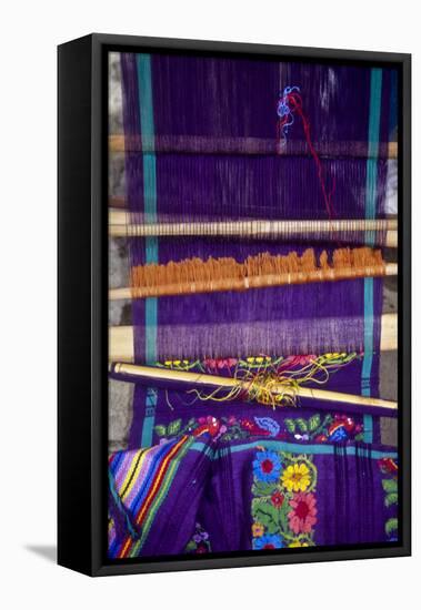 Guatemala: San Antonio, weaving on backstrap loom, July-Alison Jones-Framed Premier Image Canvas