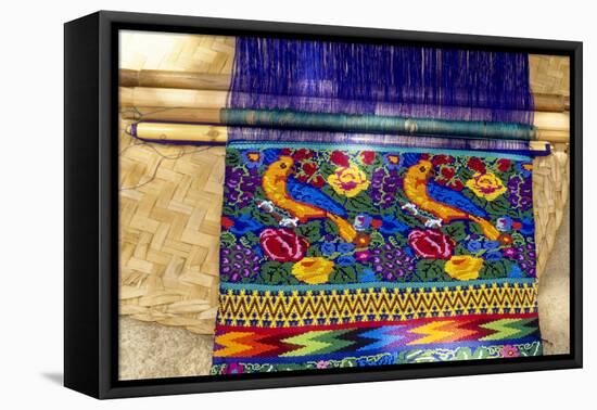 Guatemala: San Antonio, weaving on backstrap loom, July-Alison Jones-Framed Premier Image Canvas