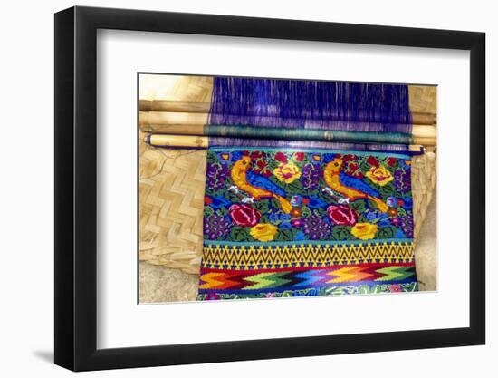 Guatemala: San Antonio, weaving on backstrap loom, July-Alison Jones-Framed Photographic Print