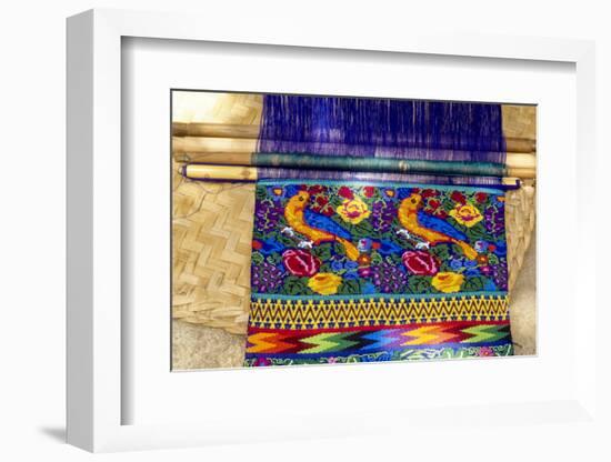 Guatemala: San Antonio, weaving on backstrap loom, July-Alison Jones-Framed Photographic Print