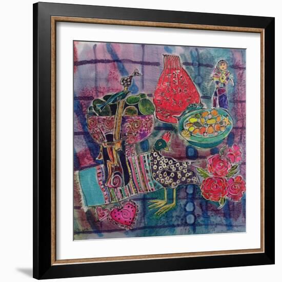 Guatemalan Artefacts, 2006 (Dyes on Silk)-Hilary Simon-Framed Giclee Print