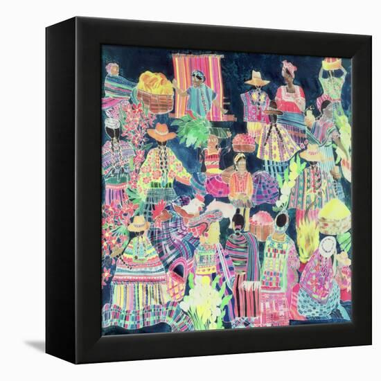 Guatemalan Market-Hilary Simon-Framed Premier Image Canvas
