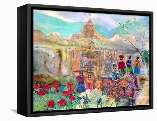 Guatemalan shrine, 2021 (Dyes on silk )-Hilary Simon-Framed Premier Image Canvas