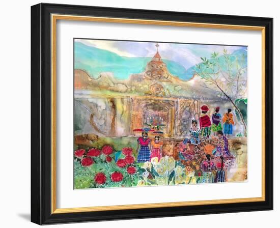 Guatemalan shrine, 2021 (Dyes on silk )-Hilary Simon-Framed Giclee Print