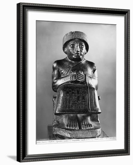 Gudea, Prince of Lagash, Dedicated to Ningizzada, Neo-Sumerian, Telloh, Ancient Girsu, c.2130 BC-Mesopotamian-Framed Giclee Print