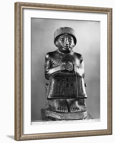 Gudea, Prince of Lagash, Dedicated to Ningizzada, Neo-Sumerian, Telloh, Ancient Girsu, c.2130 BC-Mesopotamian-Framed Giclee Print