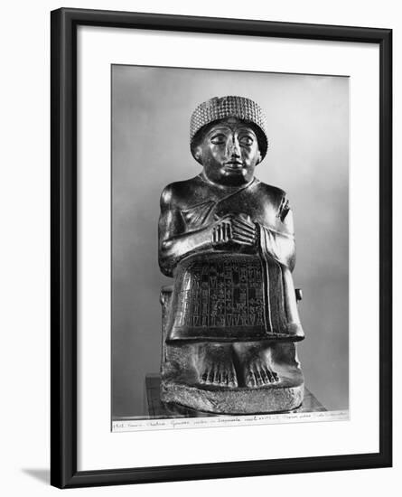 Gudea, Prince of Lagash, Dedicated to Ningizzada, Neo-Sumerian, Telloh, Ancient Girsu, c.2130 BC-Mesopotamian-Framed Giclee Print