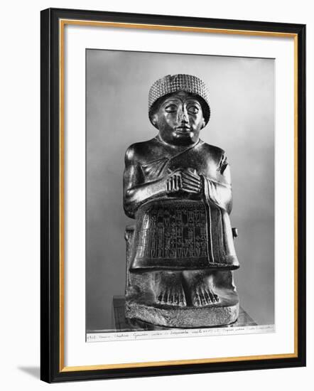 Gudea, Prince of Lagash, Dedicated to Ningizzada, Neo-Sumerian, Telloh, Ancient Girsu, c.2130 BC-Mesopotamian-Framed Giclee Print