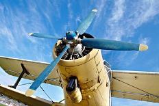 Engine of an Old Airplane from Low Angle-Gudella-Photographic Print