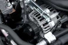 Generator And Fan Belt In A Car Engine-Gudella-Framed Art Print