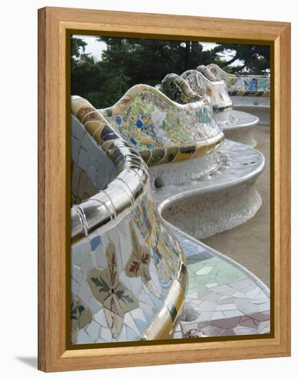 Guell Park (Parc Guell), UNESCO World Heritage Site, Barcelona, Catalunya (Catalonia), Spain-Nico Tondini-Framed Premier Image Canvas