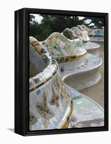 Guell Park (Parc Guell), UNESCO World Heritage Site, Barcelona, Catalunya (Catalonia), Spain-Nico Tondini-Framed Premier Image Canvas