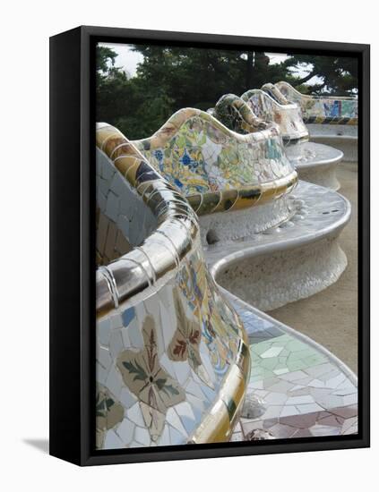 Guell Park (Parc Guell), UNESCO World Heritage Site, Barcelona, Catalunya (Catalonia), Spain-Nico Tondini-Framed Premier Image Canvas