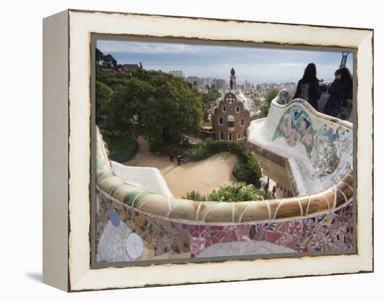 Guell Park (Parc Guell), UNESCO World Heritage Site, Barcelona, Catalunya (Catalonia), Spain-Nico Tondini-Framed Premier Image Canvas