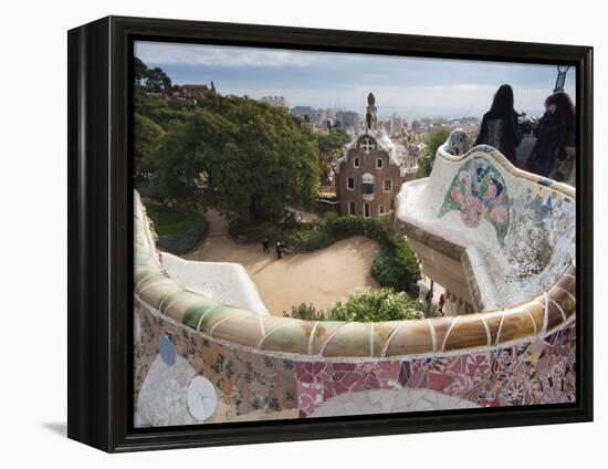 Guell Park (Parc Guell), UNESCO World Heritage Site, Barcelona, Catalunya (Catalonia), Spain-Nico Tondini-Framed Premier Image Canvas