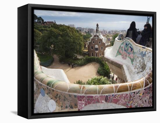 Guell Park (Parc Guell), UNESCO World Heritage Site, Barcelona, Catalunya (Catalonia), Spain-Nico Tondini-Framed Premier Image Canvas