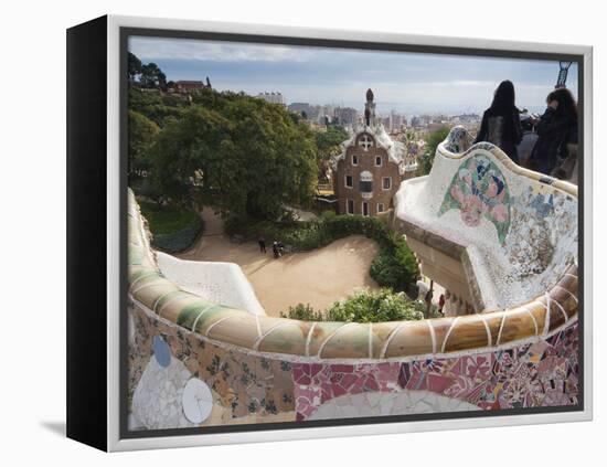 Guell Park (Parc Guell), UNESCO World Heritage Site, Barcelona, Catalunya (Catalonia), Spain-Nico Tondini-Framed Premier Image Canvas