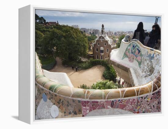 Guell Park (Parc Guell), UNESCO World Heritage Site, Barcelona, Catalunya (Catalonia), Spain-Nico Tondini-Framed Premier Image Canvas