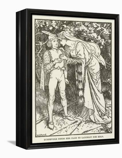 Guenevere Sends Her Page to Lancelot for Help-Henry Justice Ford-Framed Premier Image Canvas