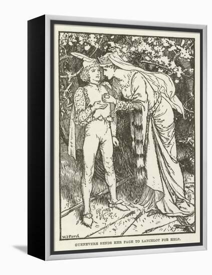 Guenevere Sends Her Page to Lancelot for Help-Henry Justice Ford-Framed Premier Image Canvas