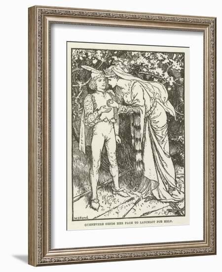 Guenevere Sends Her Page to Lancelot for Help-Henry Justice Ford-Framed Giclee Print