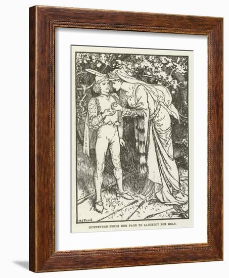 Guenevere Sends Her Page to Lancelot for Help-Henry Justice Ford-Framed Giclee Print