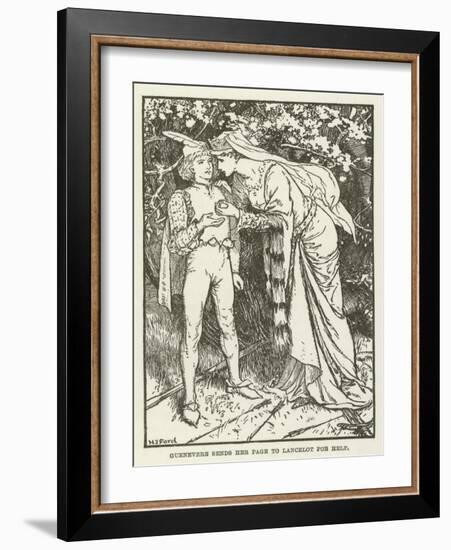 Guenevere Sends Her Page to Lancelot for Help-Henry Justice Ford-Framed Giclee Print