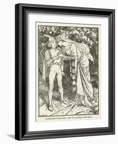 Guenevere Sends Her Page to Lancelot for Help-Henry Justice Ford-Framed Giclee Print