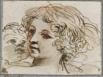 Suzanne au bain ; L'amour bandant son arc ; Sainte Catherine agenouillée, regardant le ciel-Guerchin Le-Giclee Print