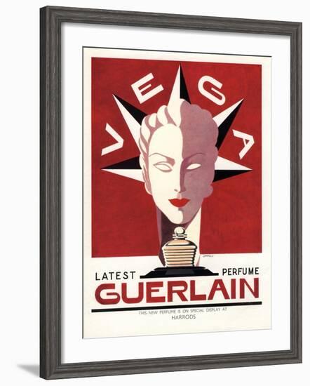 Guerlain, Guerlain Vega Art Deco Womens, UK, 1940-null-Framed Giclee Print