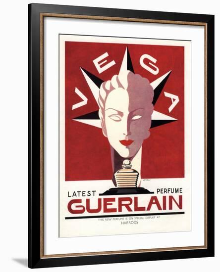 Guerlain, Guerlain Vega Art Deco Womens, UK, 1940-null-Framed Giclee Print