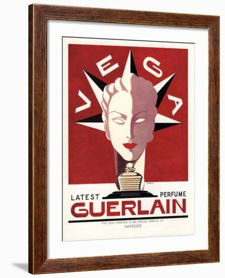 Guerlain, Guerlain Vega Art Deco Womens, UK, 1940-null-Framed Giclee Print